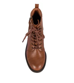 Baretraps Booties-Amysue Lace Up Bootie Cognac