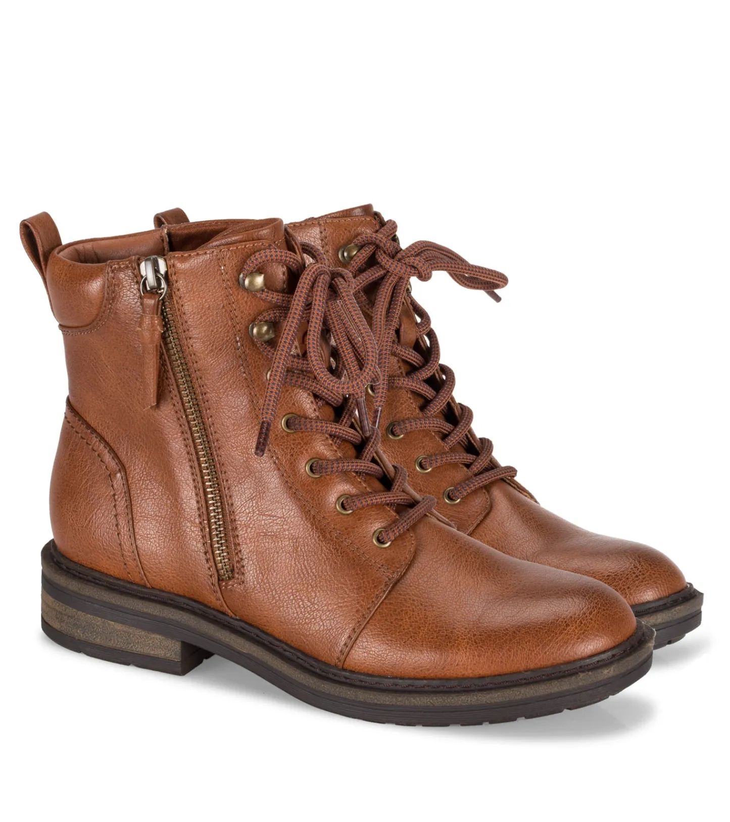 Baretraps Booties-Amysue Lace Up Bootie Cognac