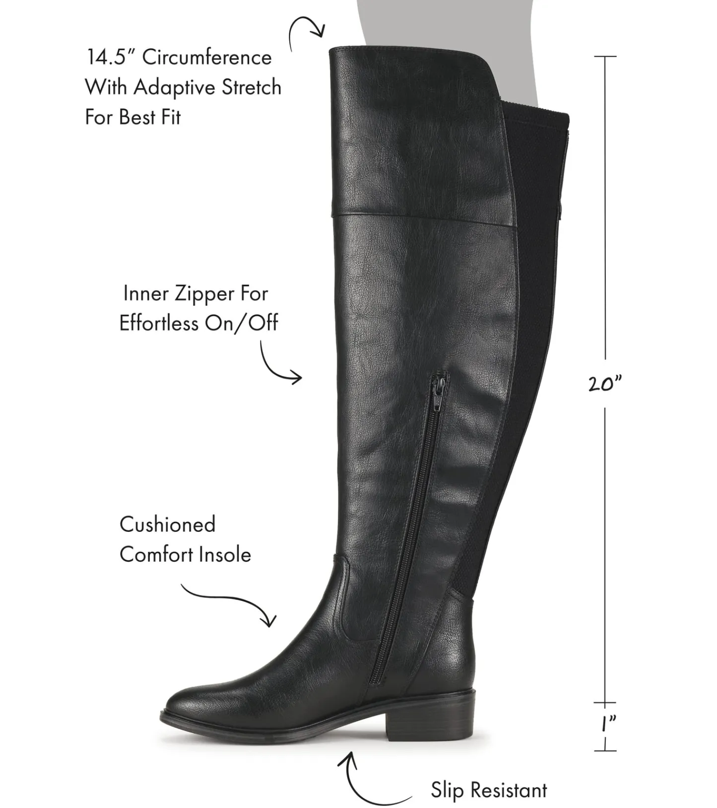 Baretraps Knee High Boots-Anika Tall Boot Black