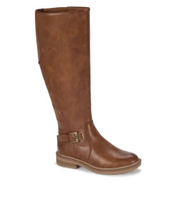 Baretraps Wide Calf Boots|Knee High Boots-Autumn Wide Calf Riding Boot Cognac