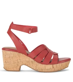 Baretraps Wedge Sandals-Bonita Wedge Sandal Red