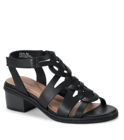 Baretraps Classic Comfort Sandals-Celina Block Heel Sandal Black