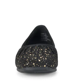 Baretraps Flats & Loafers-Charlie Flat Black/OldGold