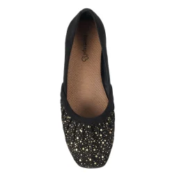 Baretraps Flats & Loafers-Charlie Flat Black/OldGold