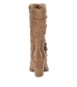 Baretraps Knee High Boots-Cheyenne Mid Calf Boot Auburn
