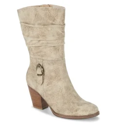 Baretraps Knee High Boots-Cheyenne Mid Calf Boot Cream