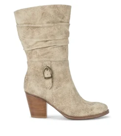 Baretraps Knee High Boots-Cheyenne Mid Calf Boot Cream