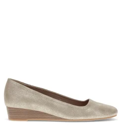 Baretraps Flats & Loafers|Dress Shoes-Covette Wedge Slip On LightChampagne