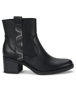 Baretraps Booties-Covina Block Heel Bootie Black