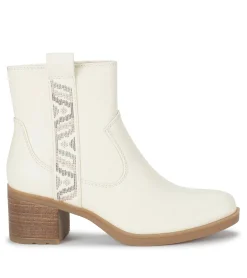 Baretraps Booties-Covina Block Heel Bootie Cream