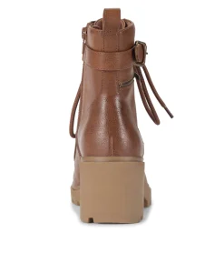 Baretraps Booties-Dani Lace Up Boot Cognac