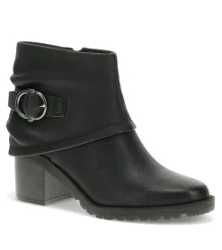 Baretraps Booties-Deborah Block Heel Bootie Black