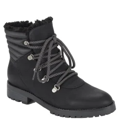 Baretraps Booties-Dennison Lace Up Boot Black