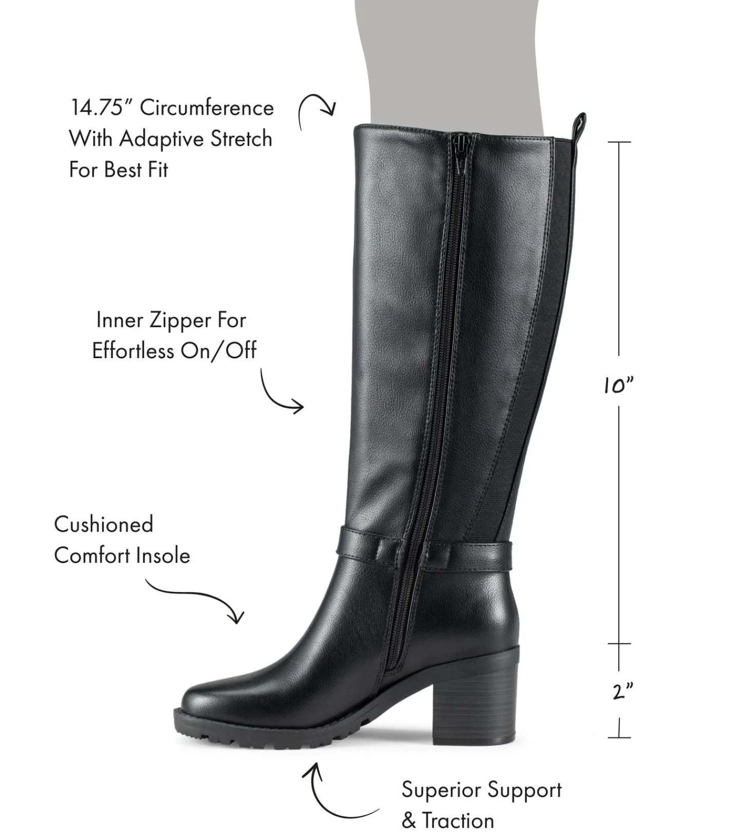 Baretraps Knee High Boots-Dylia Tall Boot Black
