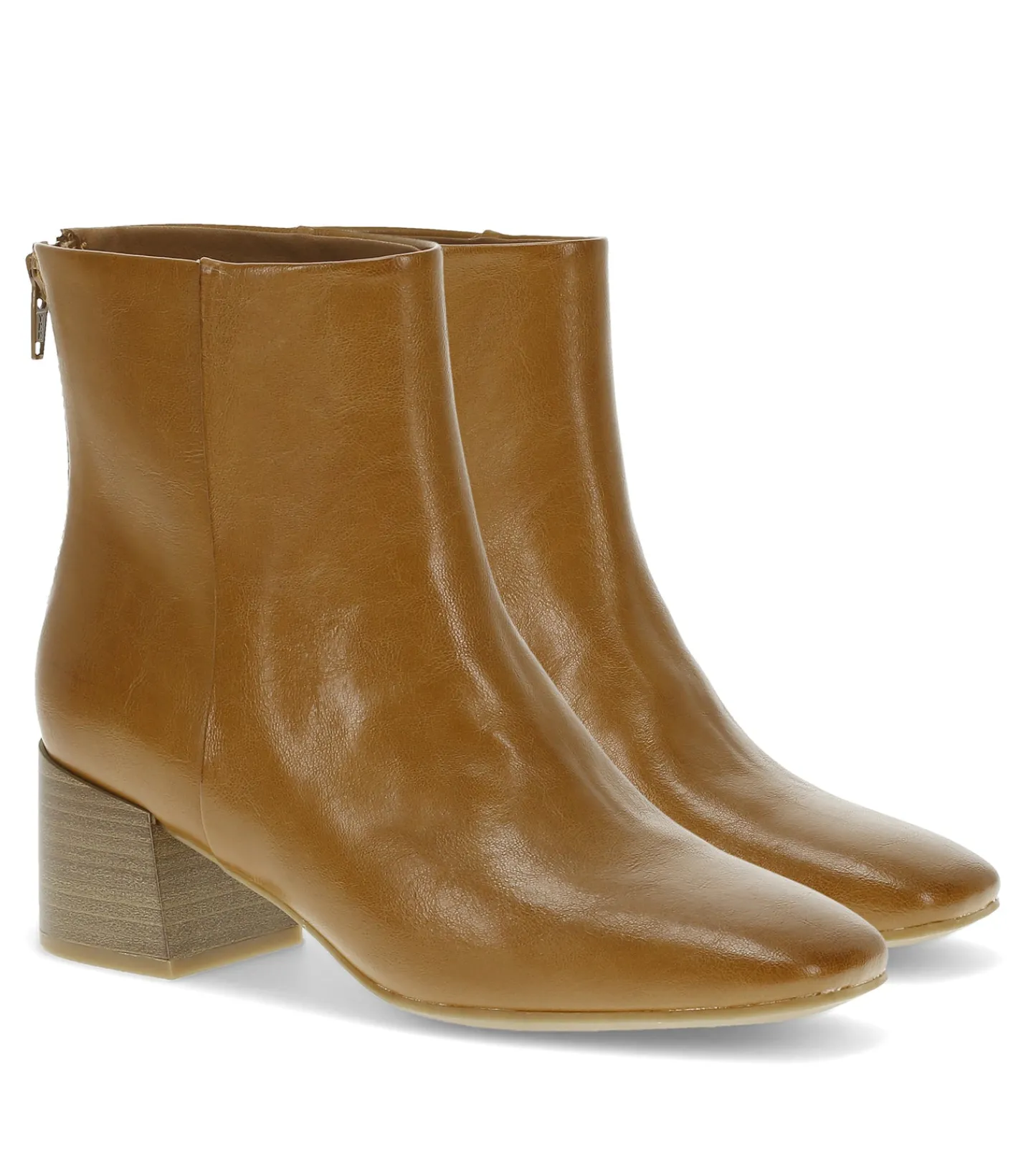 Baretraps Booties-Emilie Block Heel Bootie DarkCognac