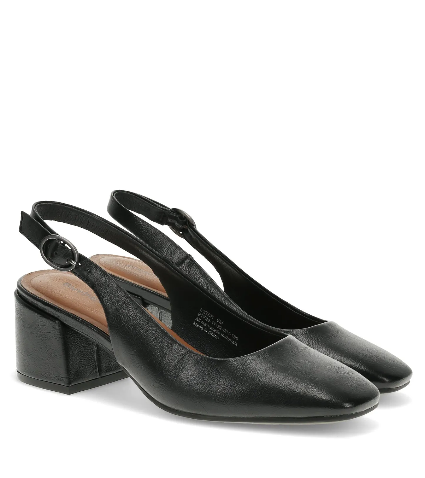 Baretraps Dress Shoes-Ester Block Heel Slingback Pump Black