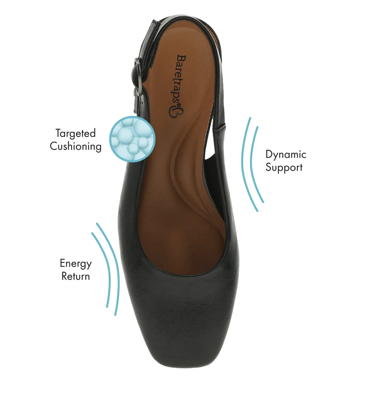 Baretraps Dress Shoes-Ester Block Heel Slingback Pump Black