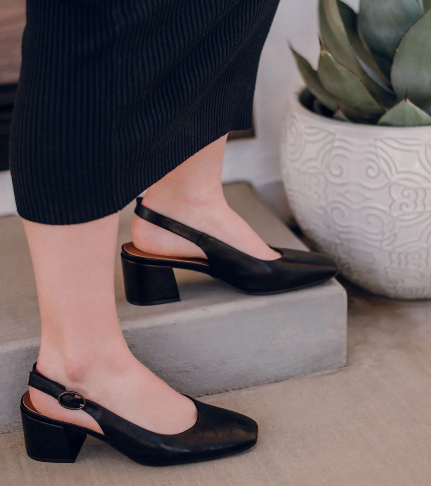 Baretraps Dress Shoes-Ester Block Heel Slingback Pump Black