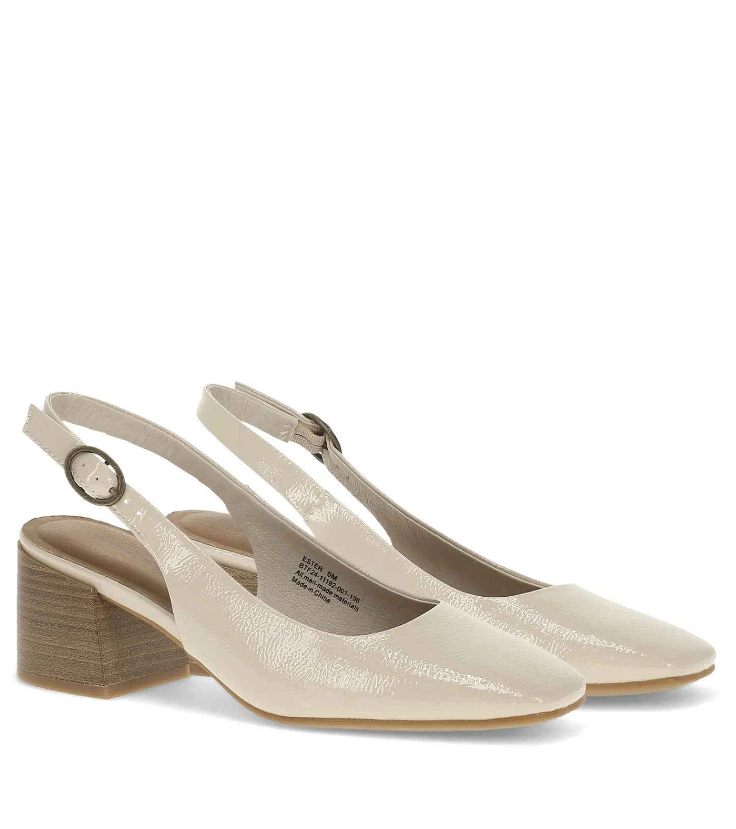 Baretraps Dress Shoes-Ester Block Heel Slingback Pump Ivory