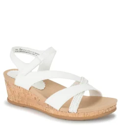 Baretraps Wedge Sandals-Farah Wedge Sandal White