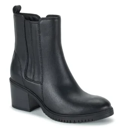 Baretraps Booties-Feeney Block Heel Boot Black