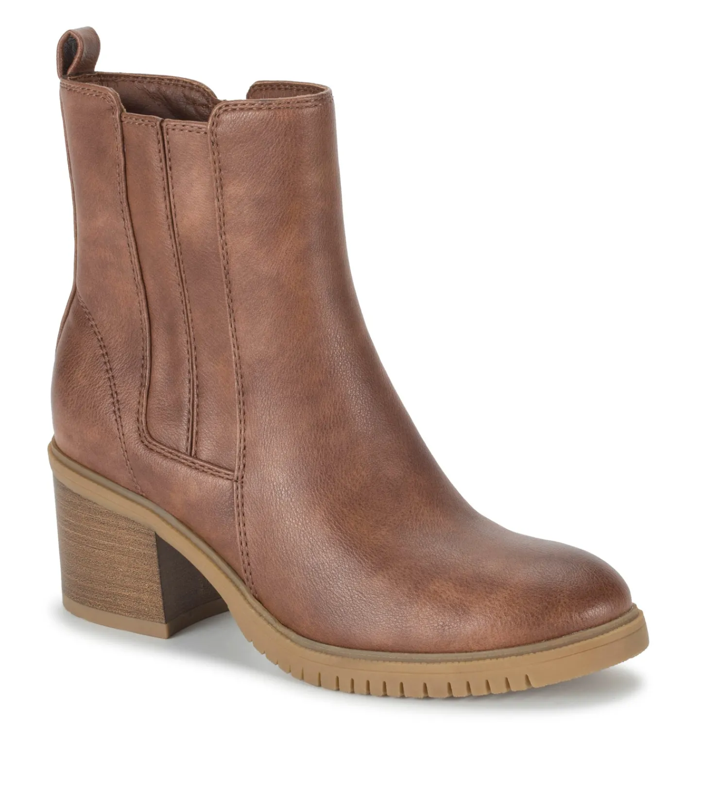 Baretraps Booties-Feeney Block Heel Boot BrushBrown
