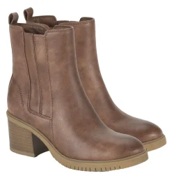 Baretraps Booties-Feeney Block Heel Boot BrushBrown