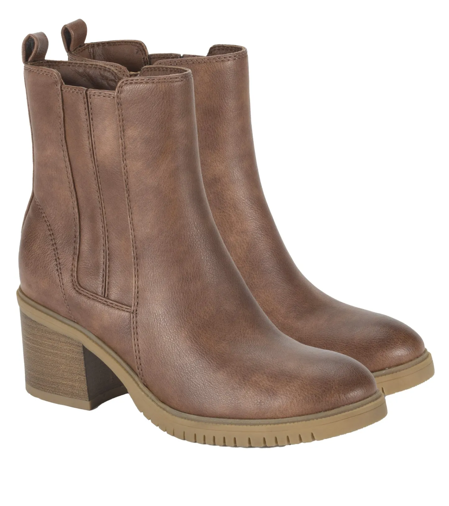Baretraps Booties-Feeney Block Heel Boot BrushBrown