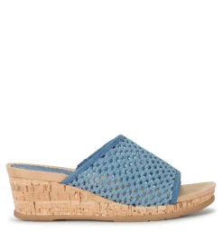Baretraps Wedge Sandals|Slides & Slip On Sandals-Flossey Wedge Slide Sandal LightBlue