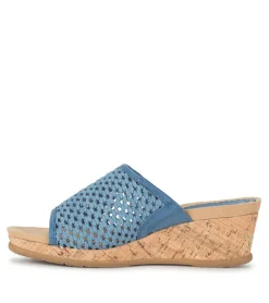 Baretraps Wedge Sandals|Slides & Slip On Sandals-Flossey Wedge Slide Sandal LightBlue