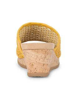 Baretraps Wedge Sandals|Slides & Slip On Sandals-Flossey Wedge Slide Sandal MellowYellow