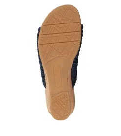 Baretraps Wedge Sandals|Slides & Slip On Sandals-Flossey Wedge Slide Sandal DarkDenim