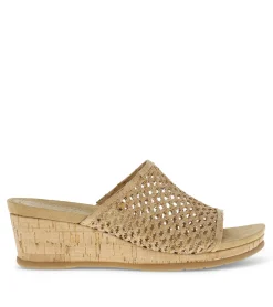 Baretraps Wedge Sandals|Slides & Slip On Sandals-Flossey Wedge Slide Sandal NaturalCork