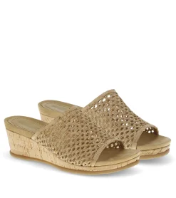 Baretraps Wedge Sandals|Slides & Slip On Sandals-Flossey Wedge Slide Sandal NaturalCork