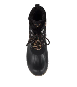 Baretraps Booties|Cold Weather Boots-Flynn Duck Boot BlackLeopard