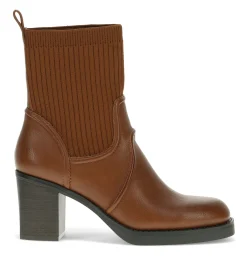 Baretraps Booties-Galatia Heeled Midi Boot Walnut