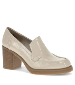 Baretraps Flats & Loafers|Dress Shoes-Gretel Block Heel Loafer Ivory