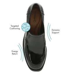 Baretraps Flats & Loafers|Dress Shoes-Gretel Block Heel Loafer BlackPatent