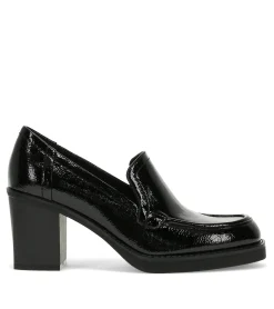 Baretraps Flats & Loafers|Dress Shoes-Gretel Block Heel Loafer BlackPatent