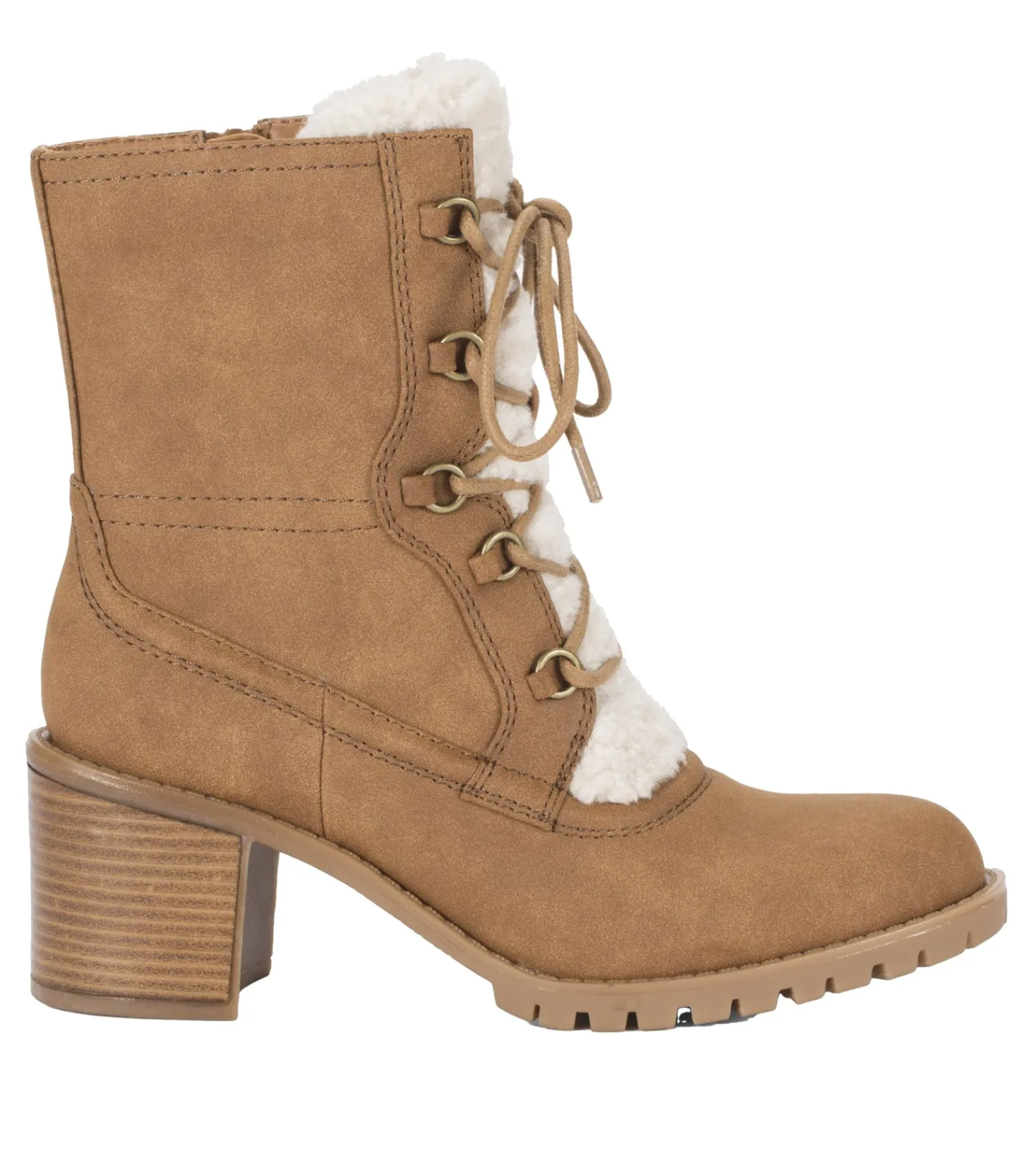 Baretraps Booties-Hadlee Lace Up Bootie Cognac