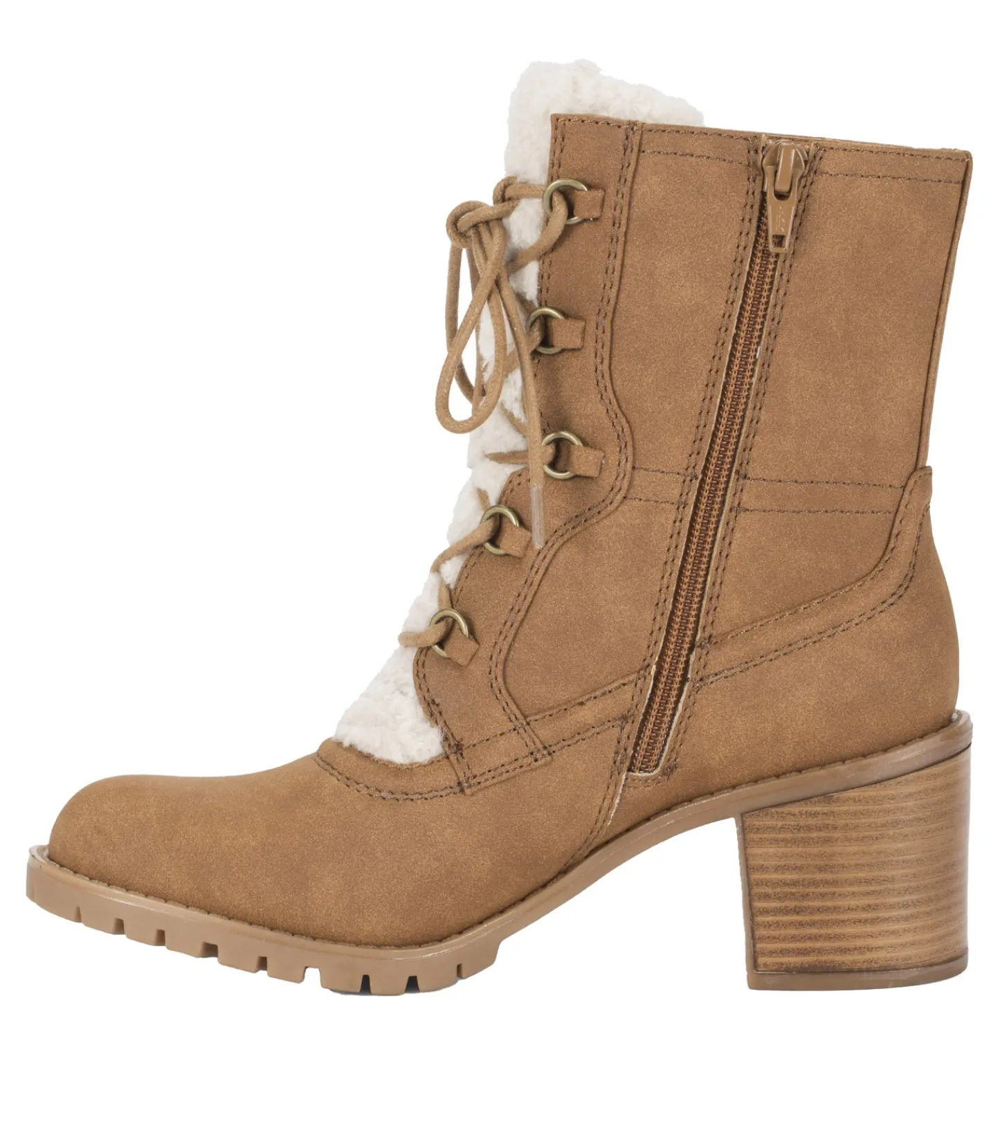 Baretraps Booties-Hadlee Lace Up Bootie Cognac