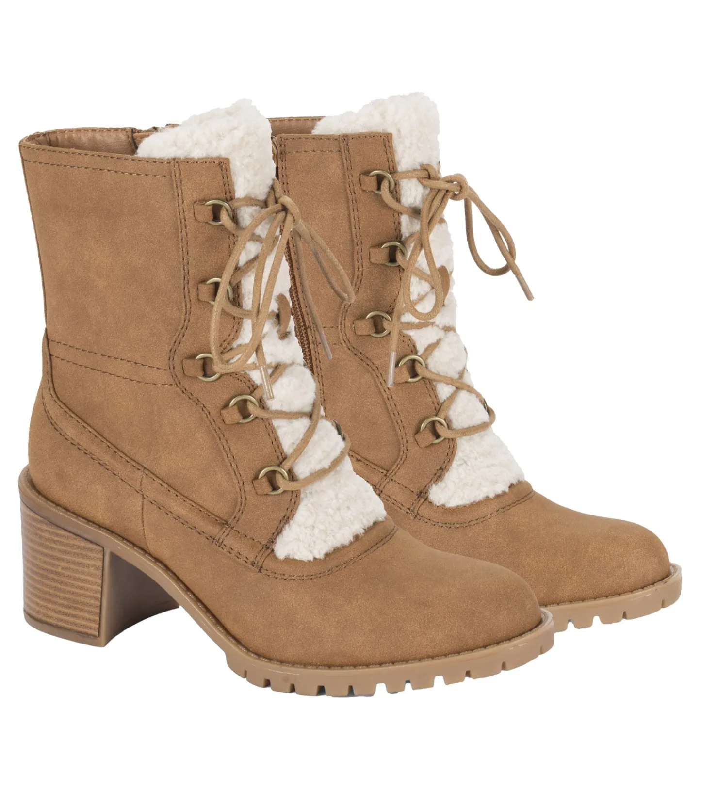Baretraps Booties-Hadlee Lace Up Bootie Cognac