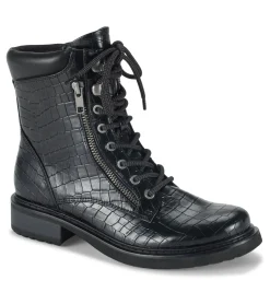 Baretraps Booties-Holden Lace Up Bootie BlackCroco