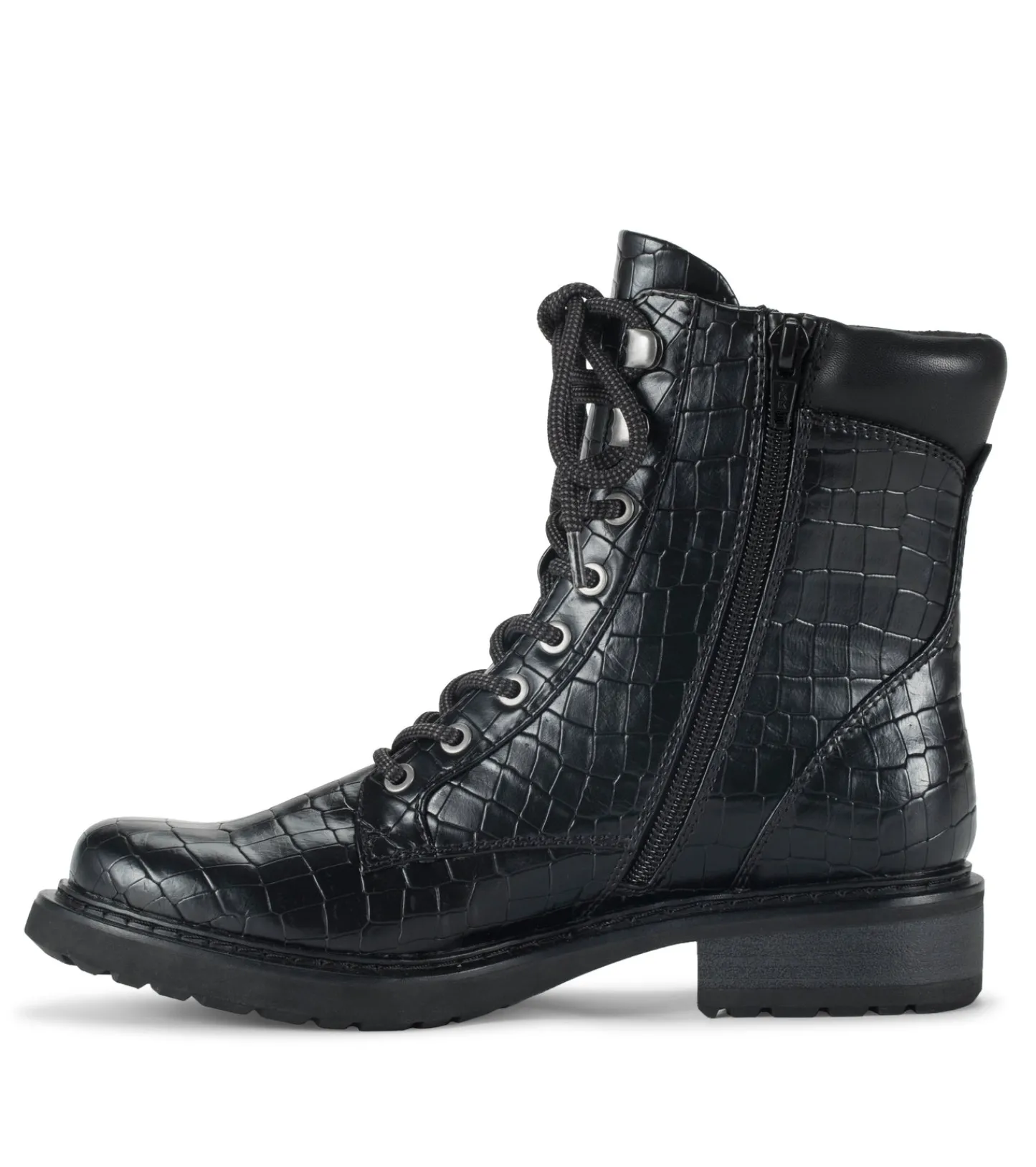Baretraps Booties-Holden Lace Up Bootie BlackCroco