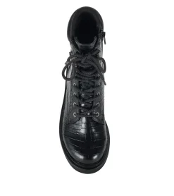 Baretraps Booties-Holden Lace Up Bootie BlackCroco