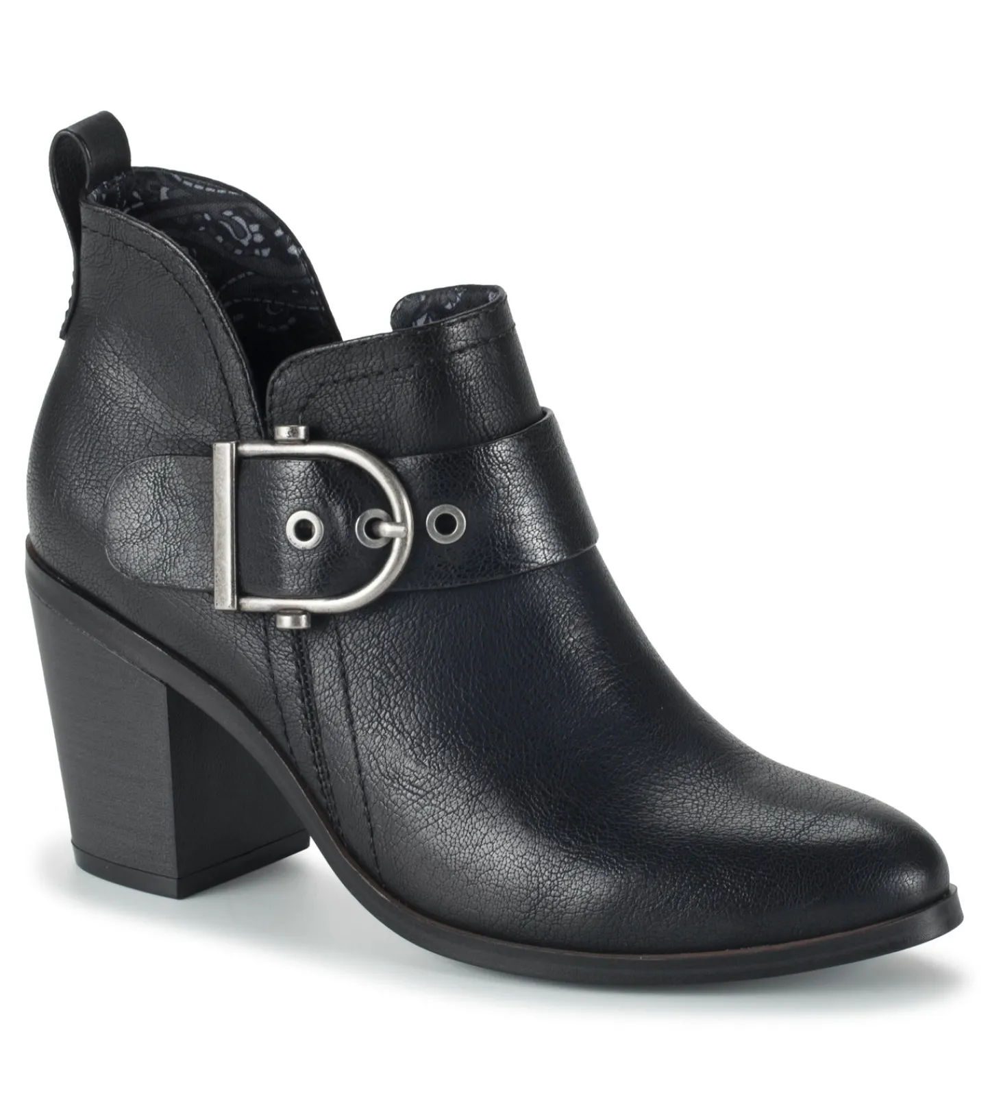 Baretraps Booties-Karina Block Heel Ankle Bootie Black
