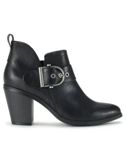 Baretraps Booties-Karina Block Heel Ankle Bootie Black