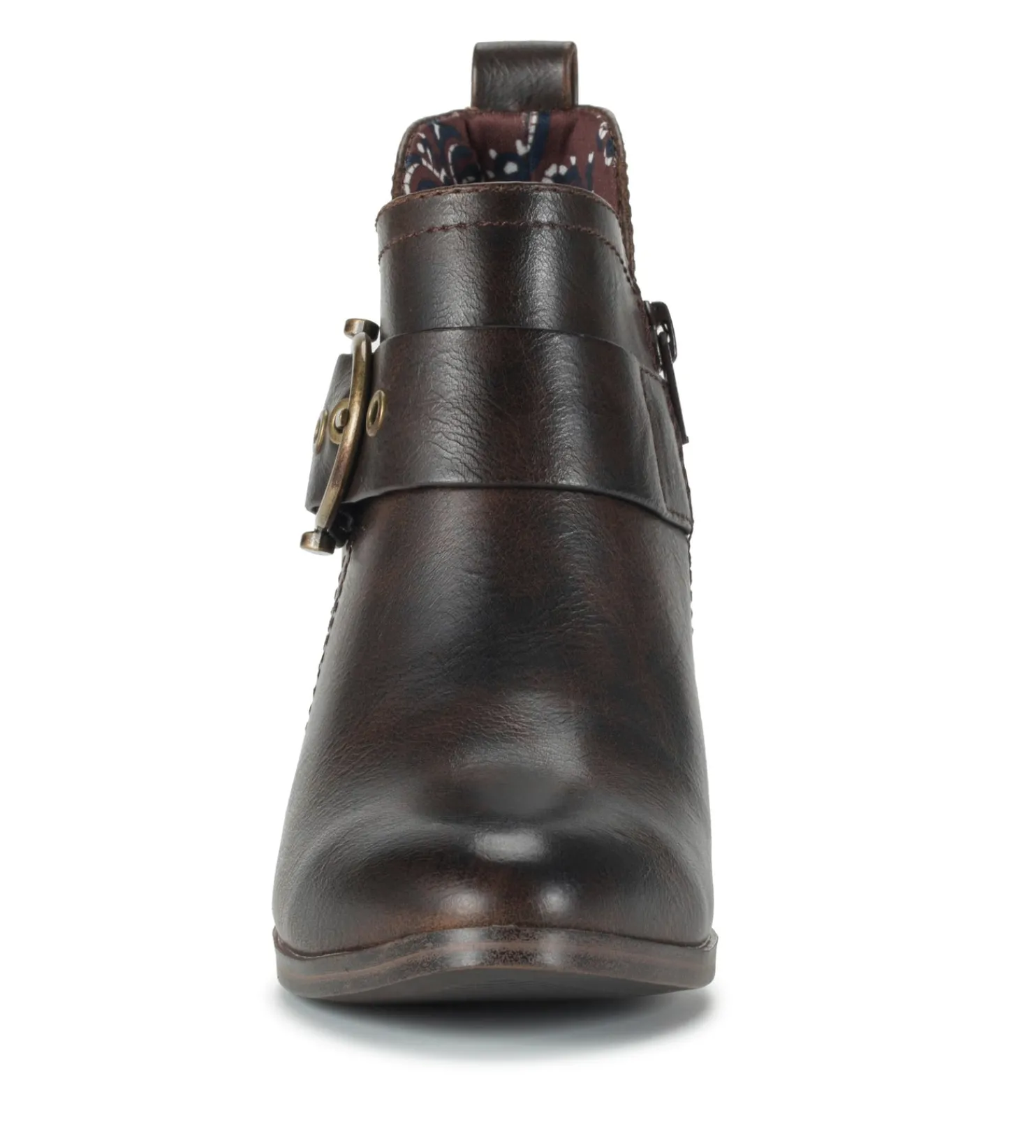 Baretraps Booties-Karina Block Heel Ankle Bootie DarkBrown