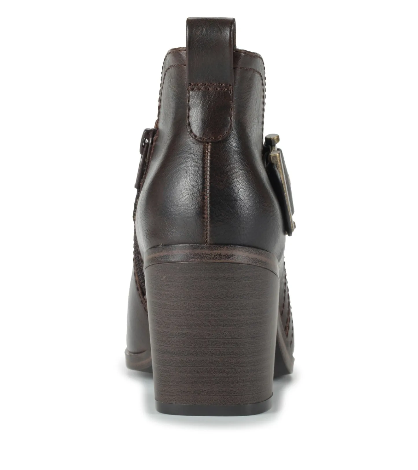 Baretraps Booties-Karina Block Heel Ankle Bootie DarkBrown