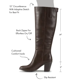 Baretraps Knee High Boots-Kiara Tall Boot BrushBrown